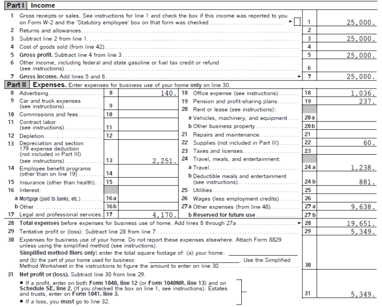 Tax return to bring to court case